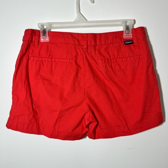 patagonia shorts women size 8 orange chino zip and pockets - Picture 7 of 12
